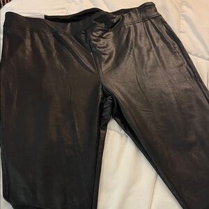 Serra Faux Leather Black Leggings New XL Womens 16-18